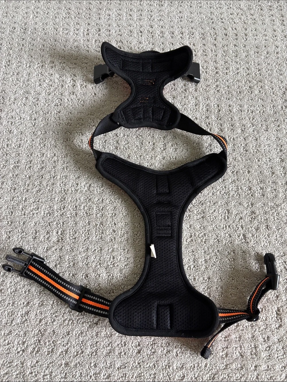 Eagloo Orange & Black Reflective Dog Harness Size Medium